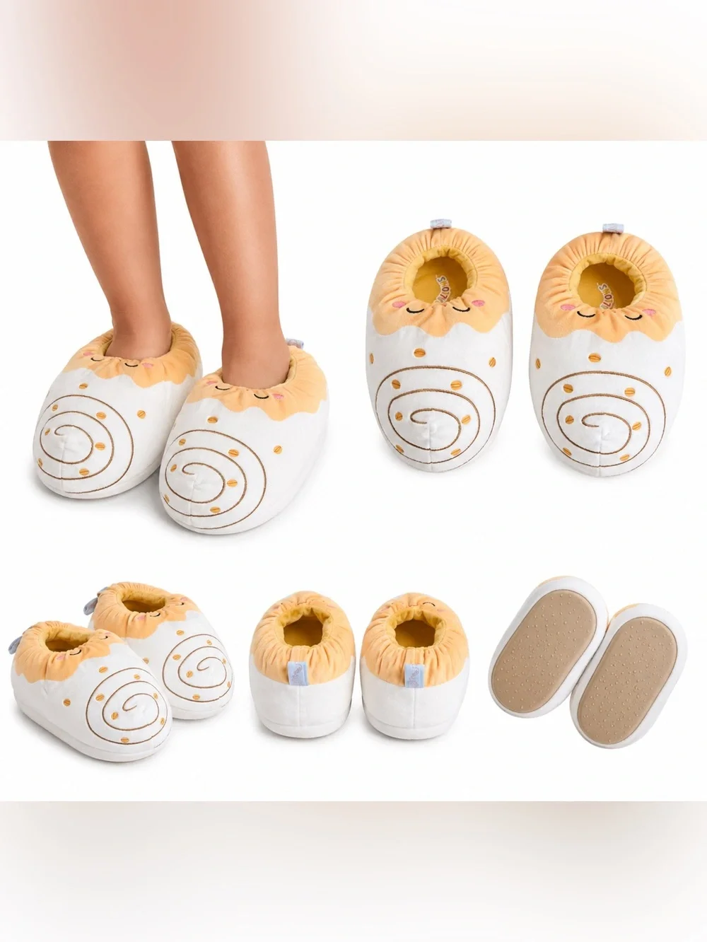 Original Squishmallows Kids Plush Slippers- Size 4-5 Cute Cozy Character Shoes